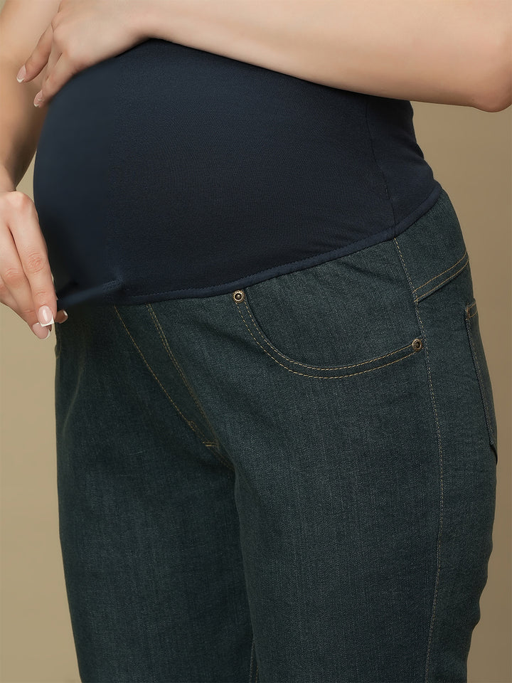 Maternity Green Bootcut Jeans