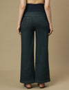 Maternity Green Flare Bell Bottom Jeans