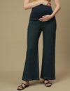 Maternity Green Flare Bell Bottom Jeans