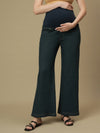 Maternity Green Flare Bell Bottom Jeans