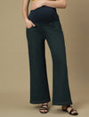 Maternity Green Flare Bell Bottom Jeans