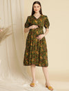 Maternity Green Midi Dress