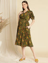 Maternity Green Midi Dress