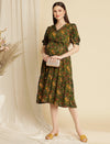 Maternity Green Midi Dress