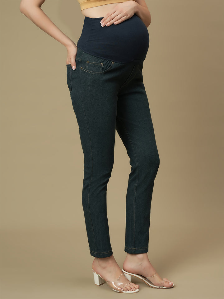 Maternity Green Slim Fit Jeans
