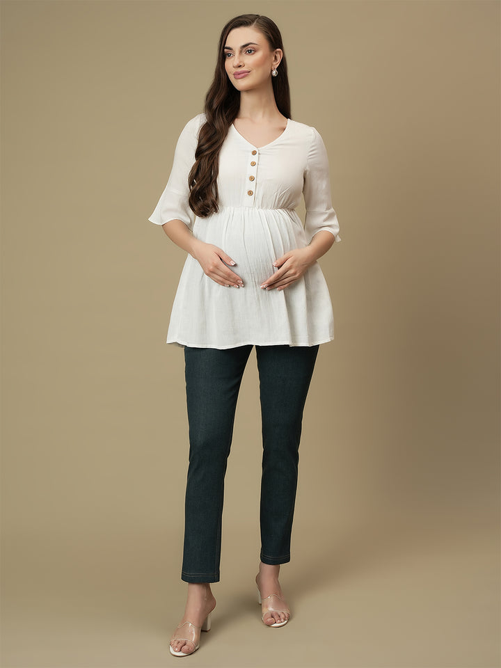 Maternity Green Slim Fit Jeans