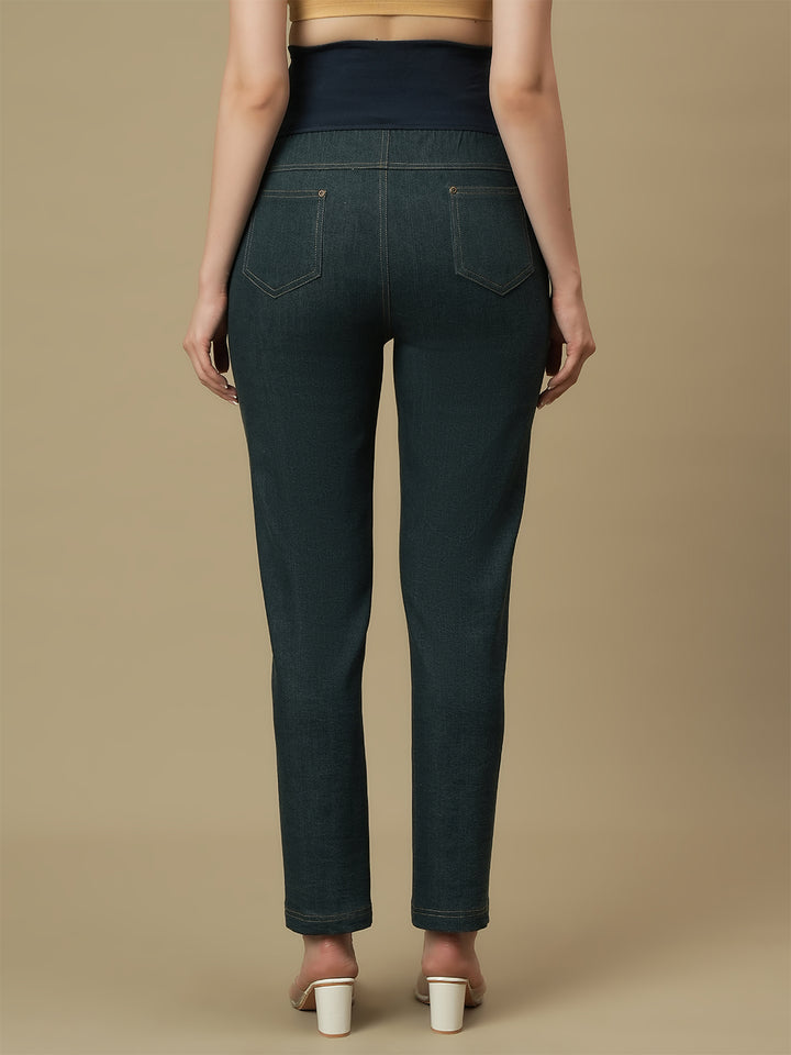Maternity Green Straight Leg Jeans