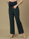 Maternity Green Wide-leg Jeans