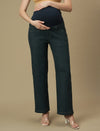 Maternity Green Wide-leg Jeans