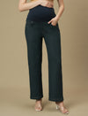 Maternity Green Wide-leg Jeans