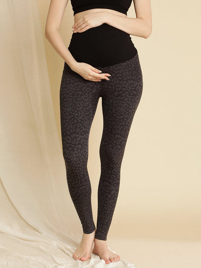 Maternity Grey Printed Leggings