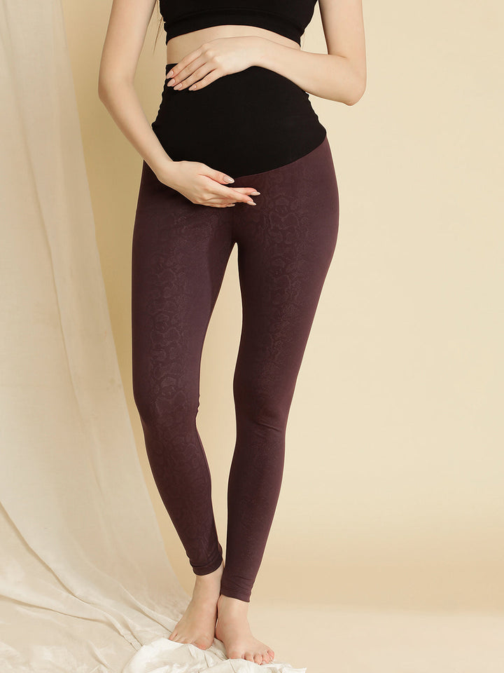 Maternity Hi-waist Printed Leggings