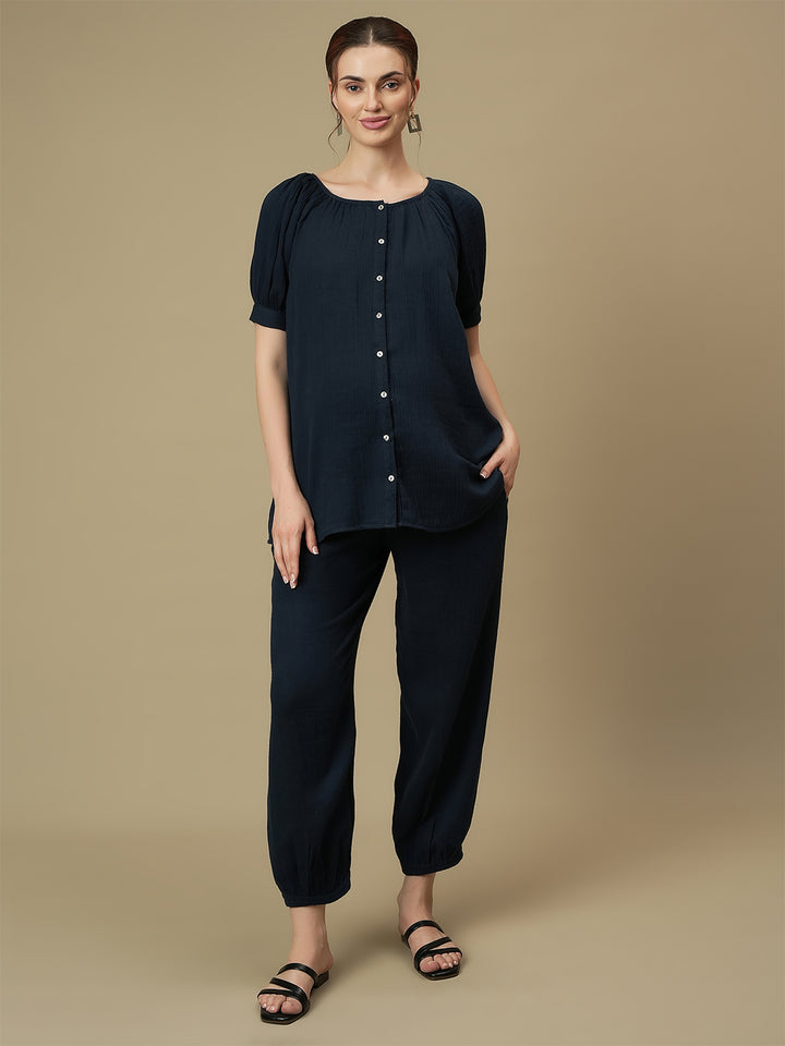 Maternity Jogger Pants- Blue