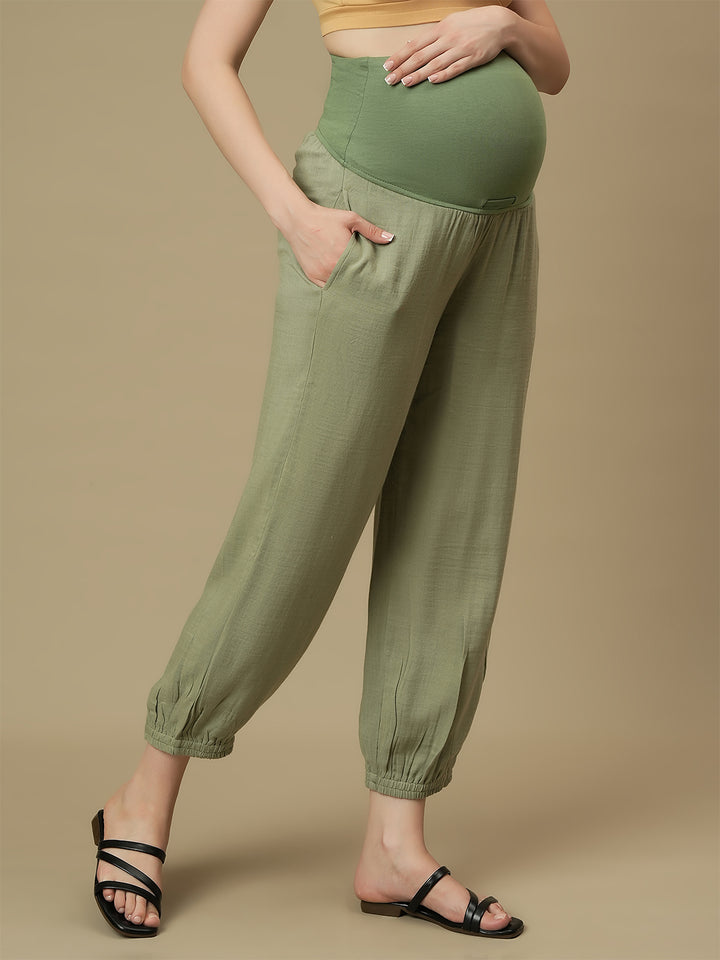 Maternity Jogger Pants- Green