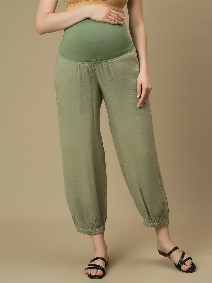 Maternity Jogger Pants- Green