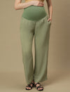 Maternity High Rise Lounge Pants- Green