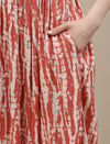 Tie Dye maternity Kaftan Gown - Orange