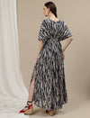 Tie Dye Maternity Kaftan Gown - Blue