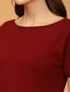 Maternity Casual T-shirt- Burgundy