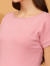 Maternity Casual T-shirt- Pink