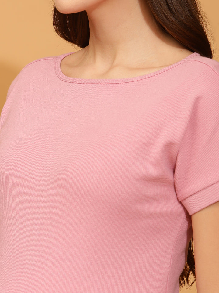 Maternity Casual T-shirt- Pink