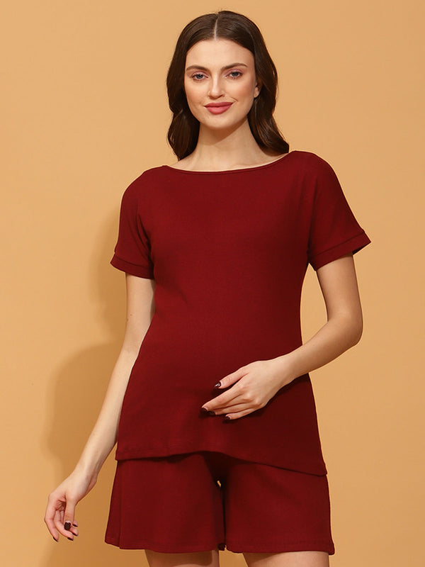Maternity Rib-knit Tee Top