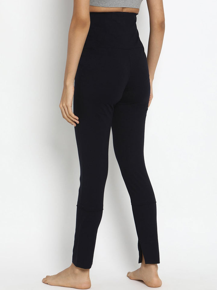 Maternity Winter Leggings (French Terry Lined) - Navy Blue