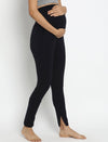 Maternity Winter Leggings (French Terry Lined) - Navy Blue