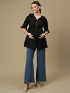 Maternity Light Blue Flare Bell Bottom Jeans