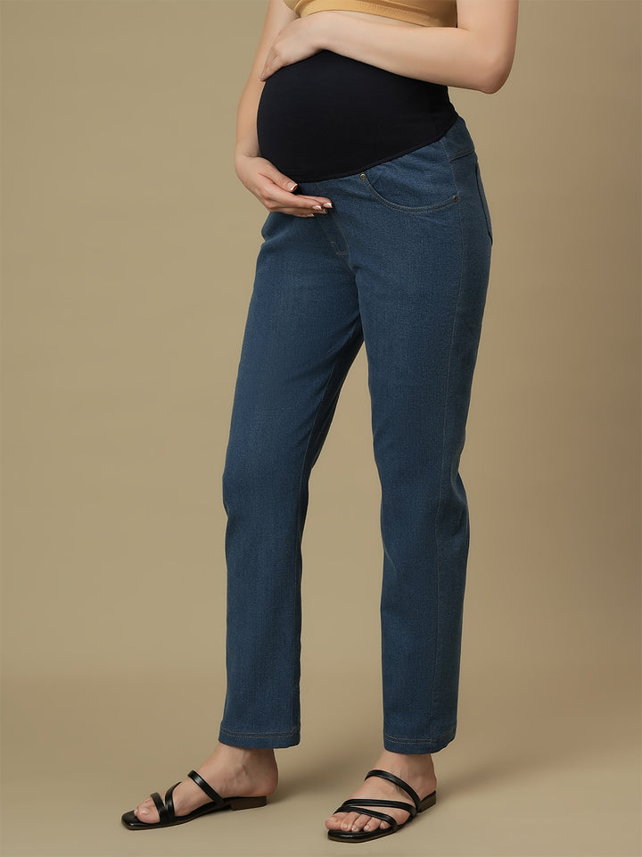 Maternity Light Blue Straight Leg Jeans
