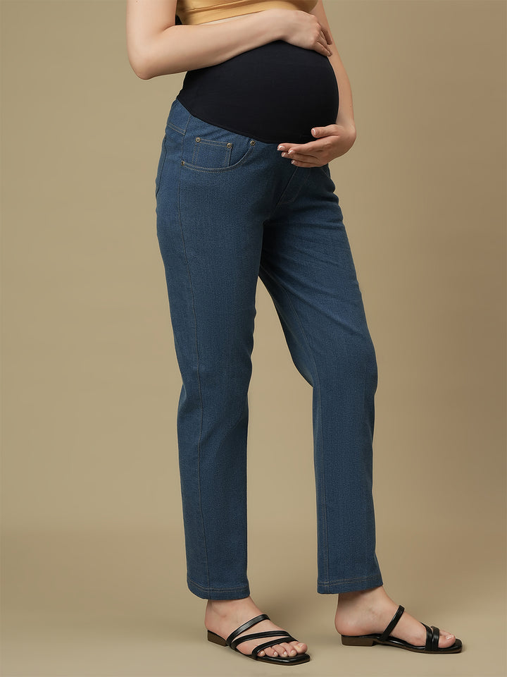 Maternity Light Blue Straight Leg Jeans