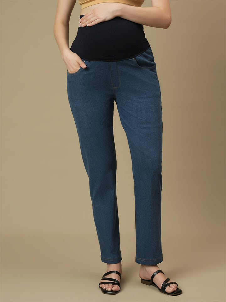 Maternity Light Blue Straight Leg Jeans