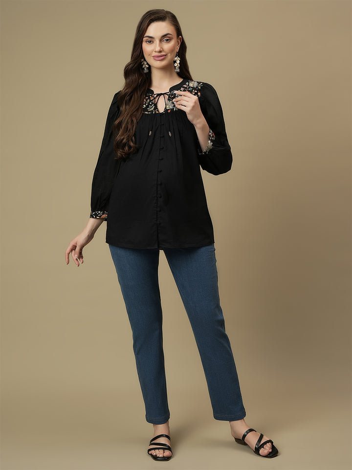 Maternity Light Blue Straight Leg Jeans