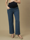 Maternity Light Blue Wide-leg Jeans