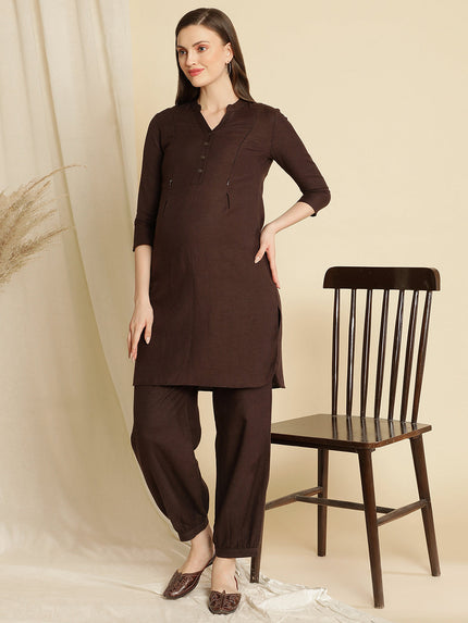 2pc. Maternity Linen Co-Ord Set