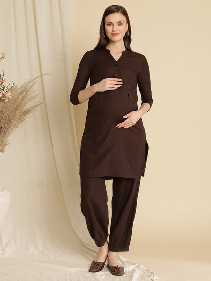 2pc. Maternity Linen Co-Ord Set