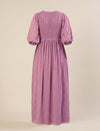 Maternity Lurex Stripe Purple Maxi Dress