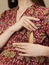 Maternity Maroon Short Kurti Tunic Top