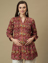 Maternity Maroon Short Kurti Tunic Top
