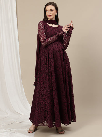 2pc. Maternity Gown with Dupatta