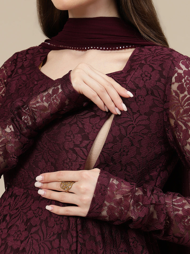 2pc. Maternity Gown with Dupatta