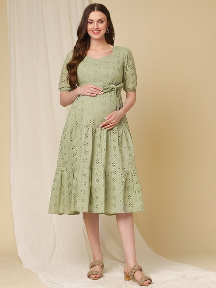Buy Maternity Mint Green Cotton Dress Buy Maternity Mint Green Cotton Dress