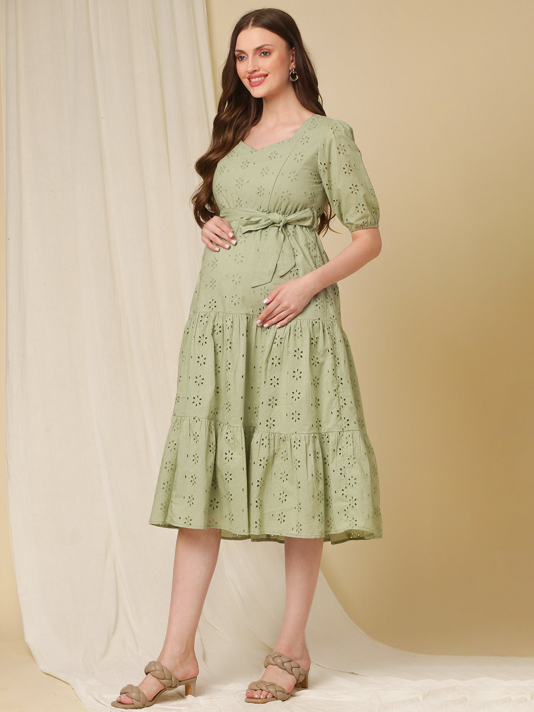 Buy Maternity Mint Green Cotton Dress Buy Maternity Mint Green Cotton Dress