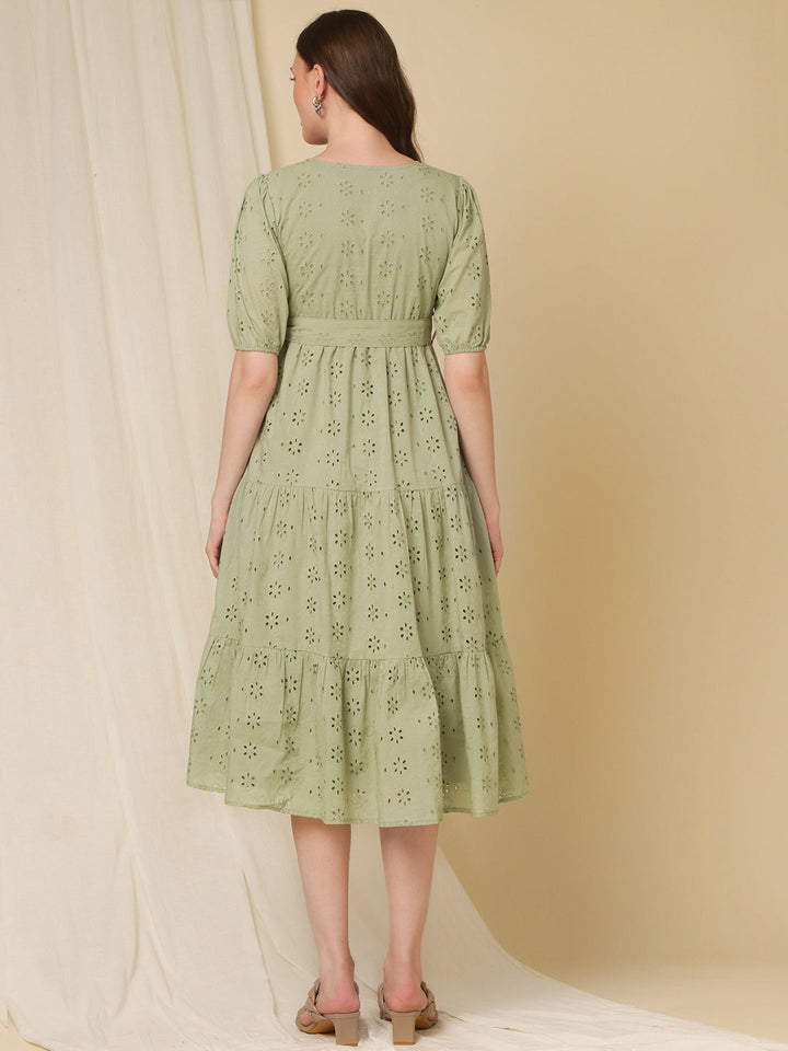 Maternity Mint Green Cotton Dress