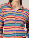 Winter Maternity Multicolor Striped Sweater