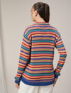 Winter Maternity Multicolor Striped Sweater