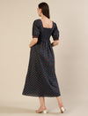 Maternity & Nursing Blue Cotton Ethnic Printed Long Dress