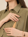 Maternity & Nursing Olive Green Shirt Cotton Midi Dress