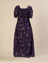 Maternity & Nursing Floral Purple Cotton Long Dress