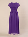 Maternity & Nursing Purple Ruffle Side Slit Maxi Dress